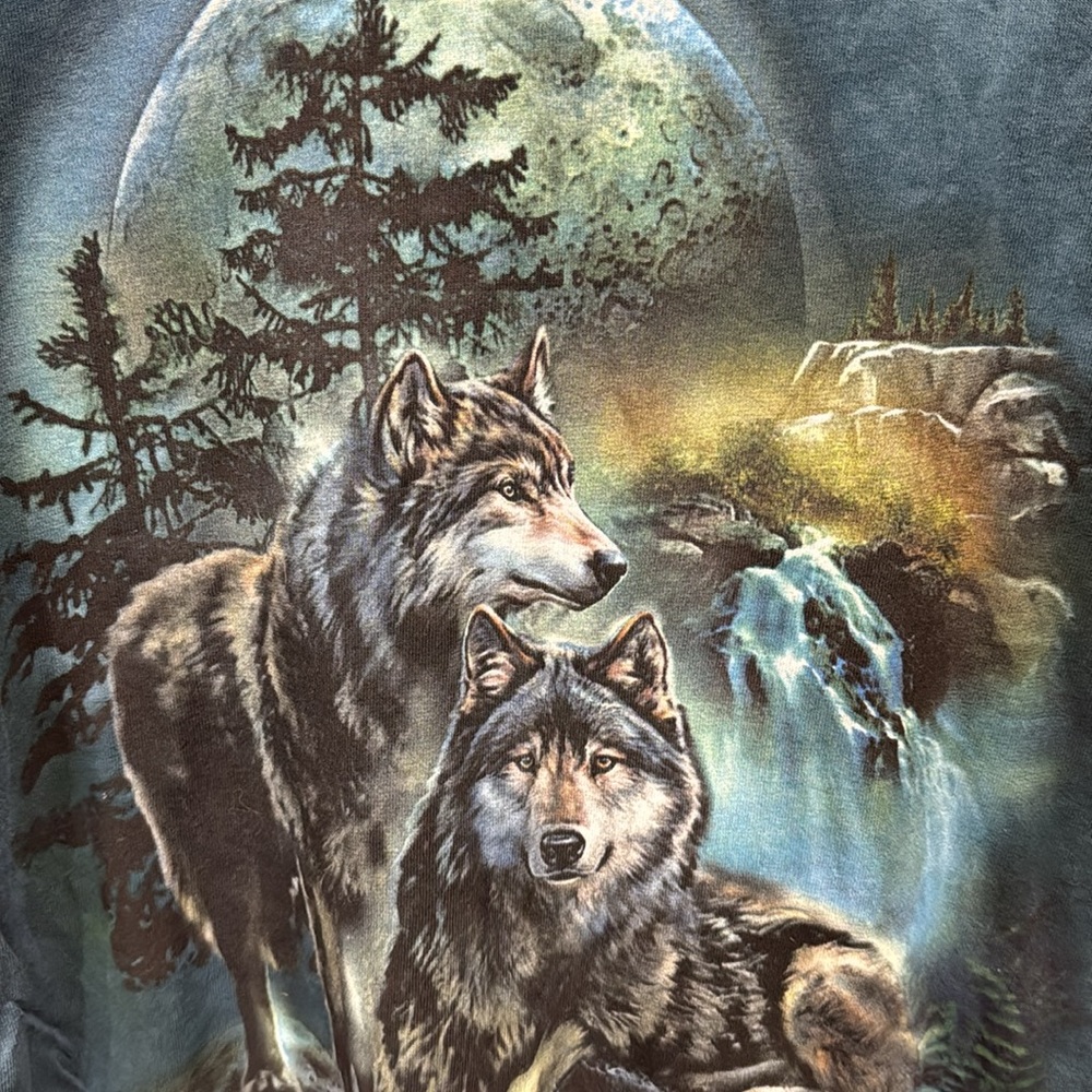 THE MOUNTAIN WOLVES AND MOON TIE DYE GRAPHIC TEE - Picture 3 of 5